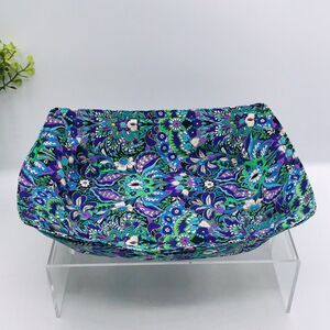 Microwave Takeout Container Cozy!  Cozy For Takeout Purple Green Paisley Print
